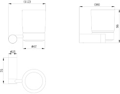 Raiber Стакан для зубных щеток Graceful RPG-80007 – фотография-3